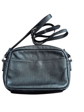 Atelier Noir Black Pebbled Leather Crossbody Bag